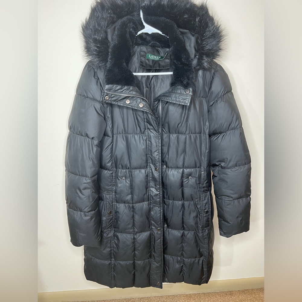 Used Condition Lauren Raph Lauren Black Puffer Coat